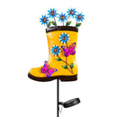 Cottage Garden Stake, Solar Rain Boot, 40", CDU