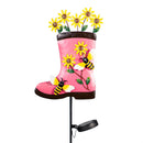 Cottage Garden Stake, Solar Rain Boot, 40", CDU