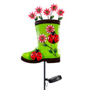 Cottage Garden Stake, Solar Rain Boot, 40", CDU