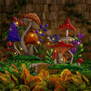 Cottage Garden Stake, Solar Mushroom, 28", CDU