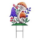 Cottage Garden Stake, Solar Mushroom, 28", CDU