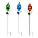 Peacock Feather Solar Garden Stake, 36", CDU