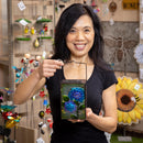 What She Shed Outdoor Lamp & Lighting, Floral Hand Painted Solar Lantern