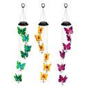 Pollinator Garden Mobile, Color Changing Solar Mobile, PVC Butterfly