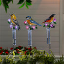 Cottage Garden Rain Gauge, Spring Bird Solar Rain Gauge Garden Stake, 36", CDU