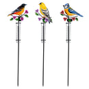 Cottage Garden Rain Gauge, Spring Bird Solar Rain Gauge Garden Stake, 36", CDU