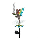 Fairy Fiber Optic Solar Rain Gauge Garden Stake, 38", CDU