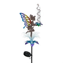 Fairy Fiber Optic Solar Rain Gauge Garden Stake, 38", CDU