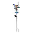 Fairy Fiber Optic Solar Rain Gauge Garden Stake, 38", CDU