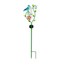 Neon Birds Solar Rain Gauge Garden Stake, 32", CDU