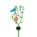 Neon Birds Solar Rain Gauge Garden Stake, 32", CDU