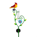 Neon Birds Solar Rain Gauge Garden Stake, 32", CDU