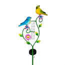 Neon Birds Solar Rain Gauge Garden Stake, 32", CDU