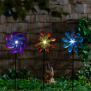 Cottage Garden Wind Spinner, Solar Metal Crystal Flower, CDU