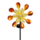 Cottage Garden Wind Spinner, Solar Metal Crystal Flower, CDU