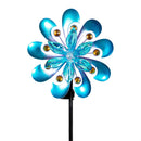 Cottage Garden Wind Spinner, Solar Metal Crystal Flower, CDU