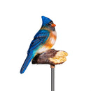 Blue Jay Chirping Charmer Solar Garden Stake