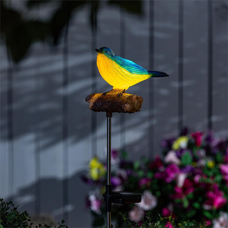 Bluebird Chirping Charmer Solar Garden Stake