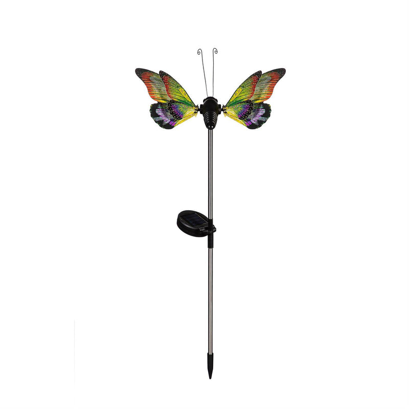 Flutterfly Solar Garden Stake, Rainbow
