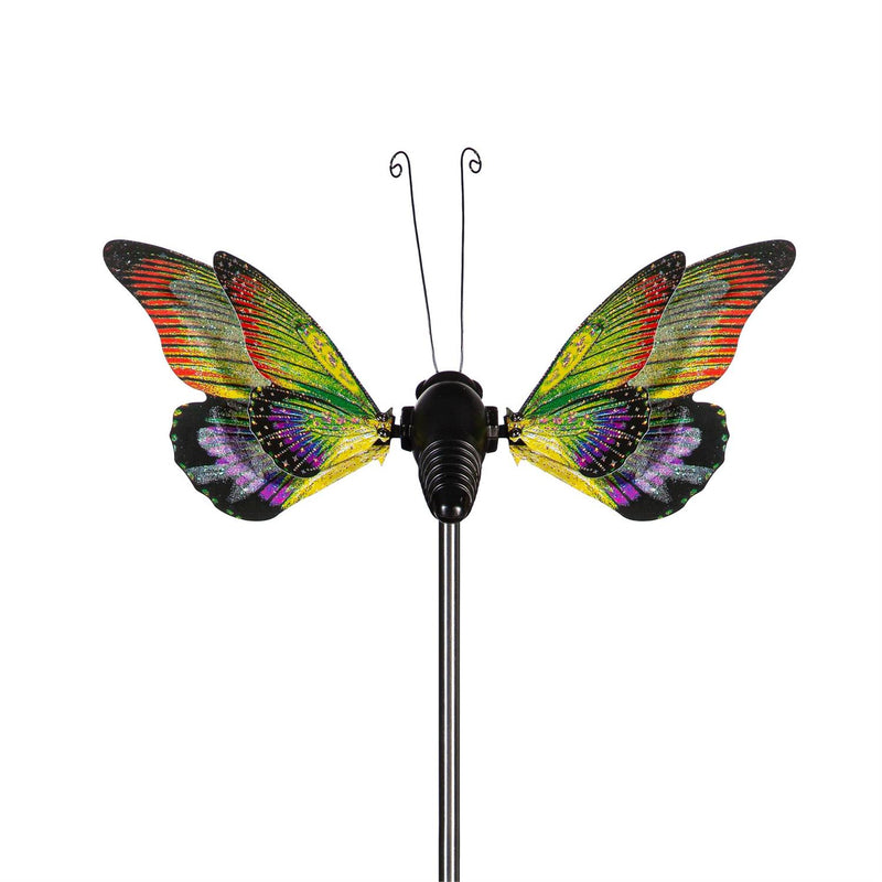 Flutterfly Solar Garden Stake, Rainbow