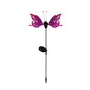 Flutterfly Solar Garden Stake, Pink