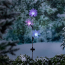 Pearl and Pine Garden Stake, Solar Garden Stake, RGB Color Changing Snowflake, 30.5"H, CDU