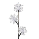 Pearl and Pine Garden Stake, Solar Garden Stake, RGB Color Changing Snowflake, 30.5"H, CDU
