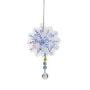Season to Sparkle Mobile, White Light Solar Mobile, Frosted Snowflake, 26"H