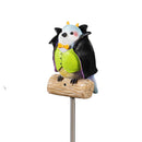 Haunted House Garden Stake, Witchy Warblers Solar Garden Stake, 28"H, CDU
