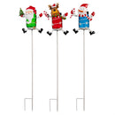 Christmas Vacation Garden Stake, Solar Garden Stake, Holiday Mason Jar, 35"H, Asst of 3, CDU