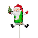Christmas Vacation Garden Stake, Solar Garden Stake, Holiday Mason Jar, 35"H, Asst of 3, CDU