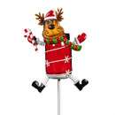 Christmas Vacation Garden Stake, Solar Garden Stake, Holiday Mason Jar, 35"H, Asst of 3, CDU