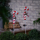 Sugar and Stripes Garden Stake, Solar Garden Stake, Candy Cane, 32"H, CDU