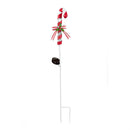 Sugar and Stripes Garden Stake, Solar Garden Stake, Candy Cane, 32"H, CDU