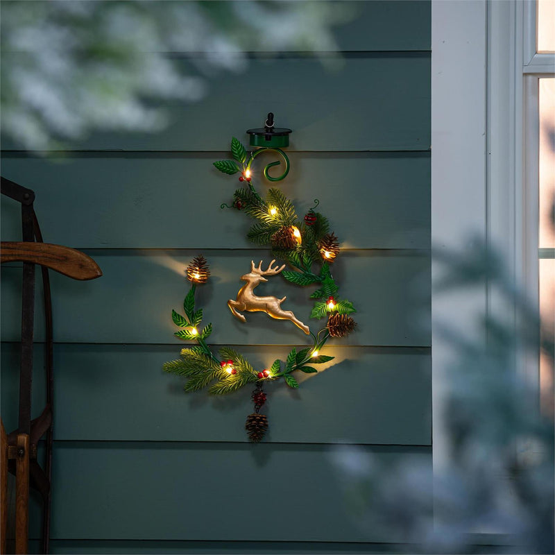 Shades of Green Garden Stake, 4-in-1 Solar Garden Stake, Deer, 48"H