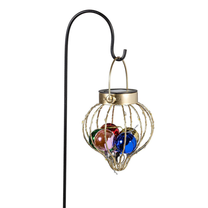 Joyful Traditions Garden Stake, Solar Garden Stake, Ornament Ball, 36"H, Asst of 3