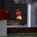 Snowbirds Garden Stake, Solar Garden Stake, Cardinal Chirper, 27.5"H, CDU