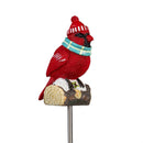 Snowbirds Garden Stake, Solar Garden Stake, Cardinal Chirper, 27.5"H, CDU