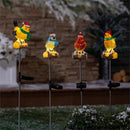 Snowbirds Garden Stake, Solar Garden Stake, Holiday Chirper, 27.5"H, Asst of 4, CDU