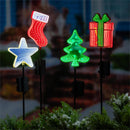 Twas the Night Garden Stake, LED Garden Stake, Festive Neon, 27.5"H, Asst of 4, CDU