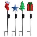 Twas the Night Garden Stake, LED Garden Stake, Festive Neon, 27.5"H, Asst of 4, CDU