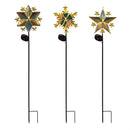 Twas the Night Garden Stake, Solar Garden Stake, Iridescent Star, 35"H, Asst of 3, CDU