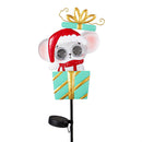 Twas the Night Garden Stake, Solar Garden Stake, Present Peepers, 35"H, Asst of 3, CDU