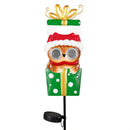 Twas the Night Garden Stake, Solar Garden Stake, Present Peepers, 35"H, Asst of 3, CDU