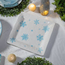 Evergreen Home Accents,13.75" Melamine Square Platter, Winter Frost,13.8x13.8x1 Inches