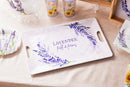 Evergreen Home Accents,18.5" Melamine Rectangular Tray, Lavender Fields,18.6x12x0.67 Inches