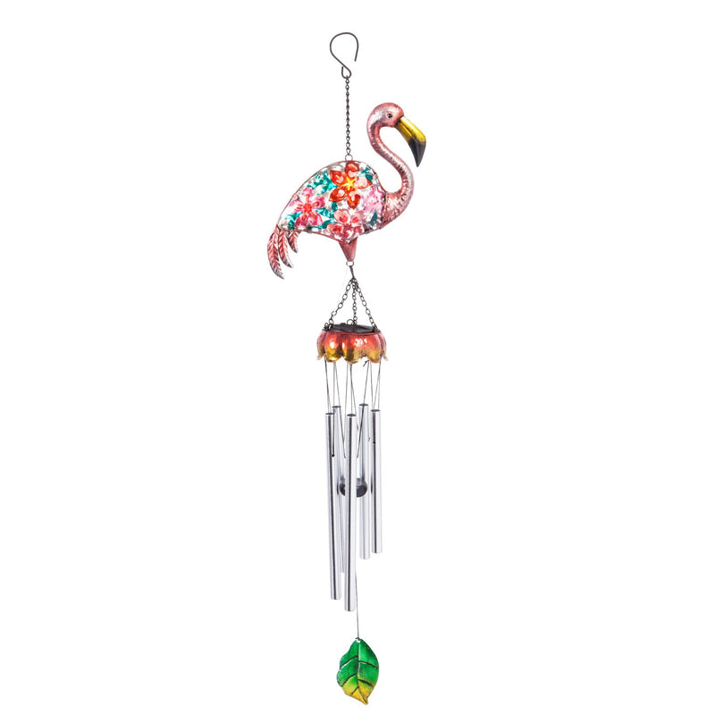 Evergreen Wind,43.25" Solar Windchimes, Tropical, 4 Asst,6.3x41.7x3.9 Inches