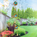 Hanging Metal Butterfly and Flower Garden Decor,2wc2226
