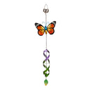Glass Butterfly Spinning Solar Hanging Decor, Set of 2,2wc2265
