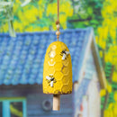 Bee Hive Ceramic Garden Bell with Rope